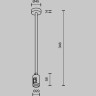 Крепление потолочное MAYTONI MEDIUM FLARITY TRA158C-B1-BS 300мм с вводом питания латунь