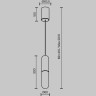 Подвесной светильник MAYTONI MIST P101PL-L300-12W3K-B