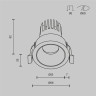 Светильник встраиваемый MAYTONI DIP DL115-10W-3K-W