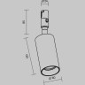Трековый светильник MAYTONI FOCUS LED TR201-1-15W3K-M-BBS