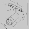 Трековый светильник MAYTONI FOCUS ZOOM TR211-1-12W2.7K-Z-B