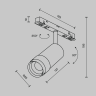 Трековый светильник MAYTONI FOCUS ZOOM TR212-4-12WTW-DD2-Z-W