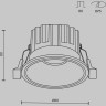 Встраиваемый светильник MAYTONI ROUND DL058-12W2.7K-B
