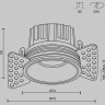 Встраиваемый светильник MAYTONI ROUND DL058-12W3K-TRS-B