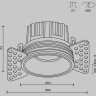 Встраиваемый светильник MAYTONI ROUND DL058-7W2.7K-TRS-B